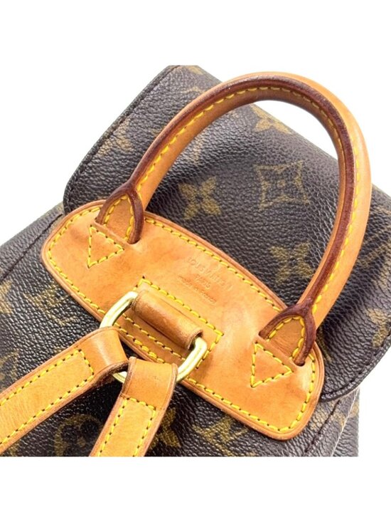 Louis Vuitton Minimontsouris Monogram Leather Brown Backpack Gold main image 14